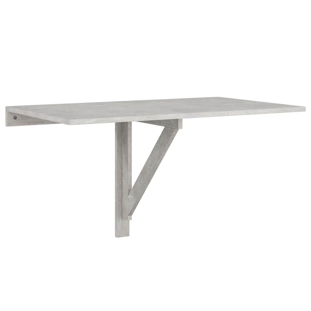 vidaXL Folding Wall Table Concrete Grey 100x60x56 cm Engineered Wood 2