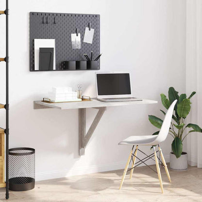 vidaXL Folding Wall Table Concrete Grey 100x60x56 cm Engineered Wood 3