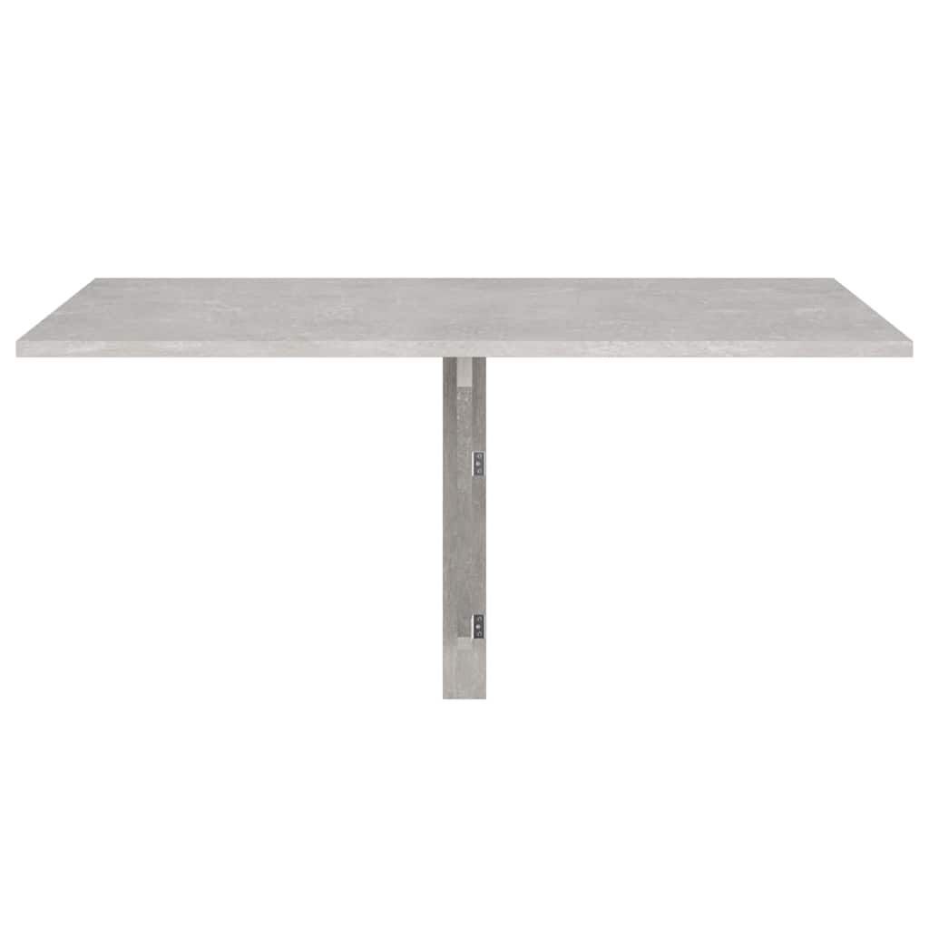 vidaXL Folding Wall Table Concrete Grey 100x60x56 cm Engineered Wood 4