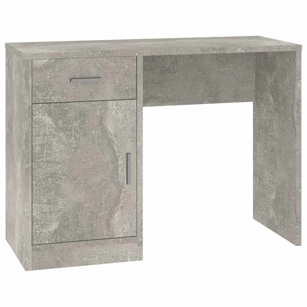 vidaXL Desk | Concrete Grey | Engineered Wood | 100cm x 40cm x 73cm | Desk 2