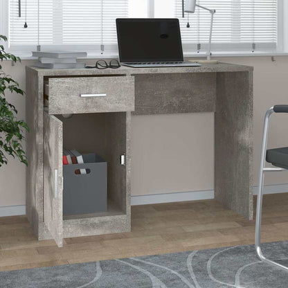 vidaXL Desk | Concrete Grey | Engineered Wood | 100cm x 40cm x 73cm | Desk 3