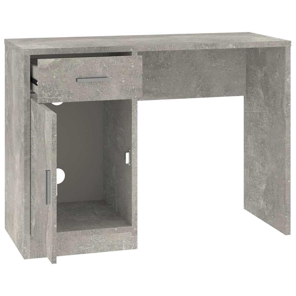 vidaXL Desk | Concrete Grey | Engineered Wood | 100cm x 40cm x 73cm | Desk 6