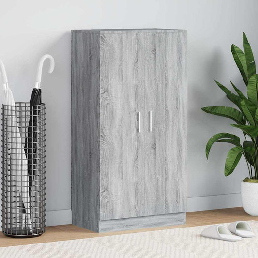 Shoe Cabinet 55x35x108 cm Engineered Wood Grey sonoma