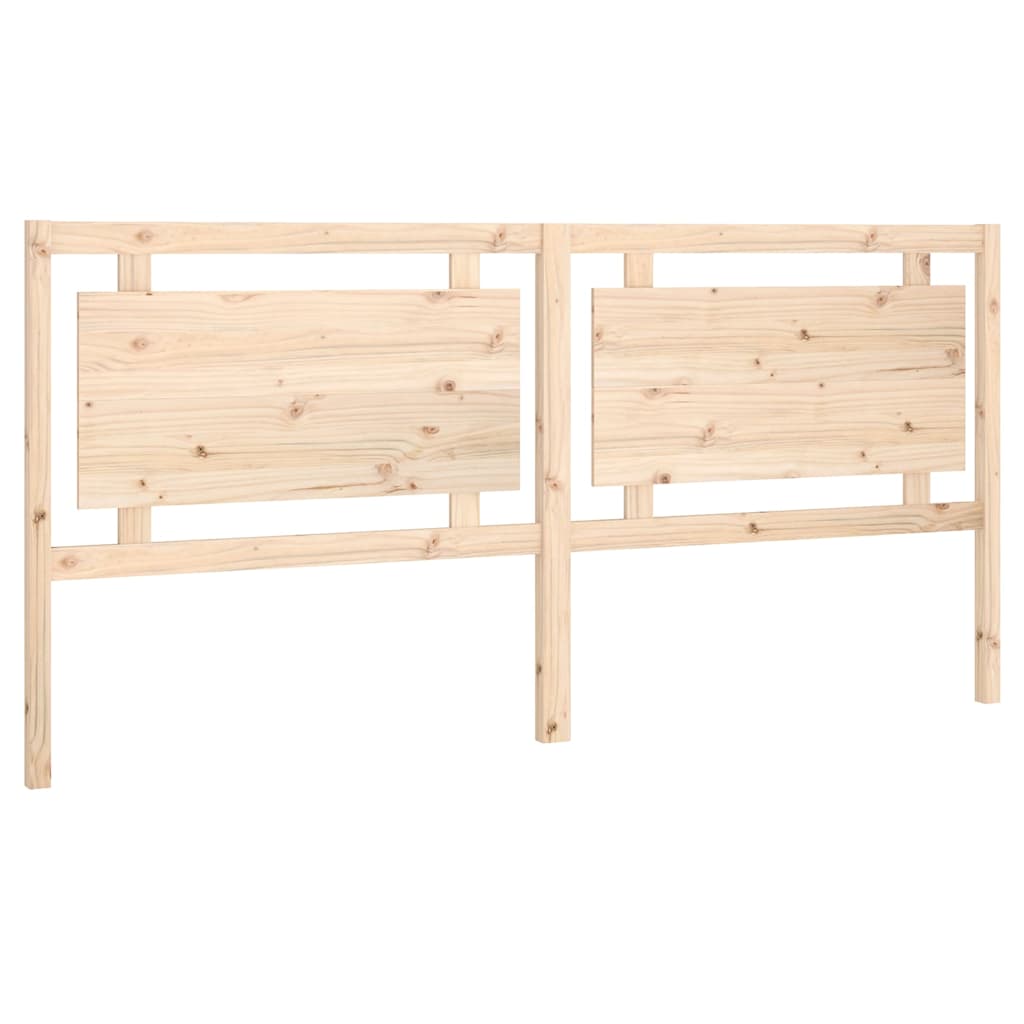 vidaXL Bed Headboard | Natural Wood | Solid Pine Wood | 205.5 x 4 x 100 cm 2