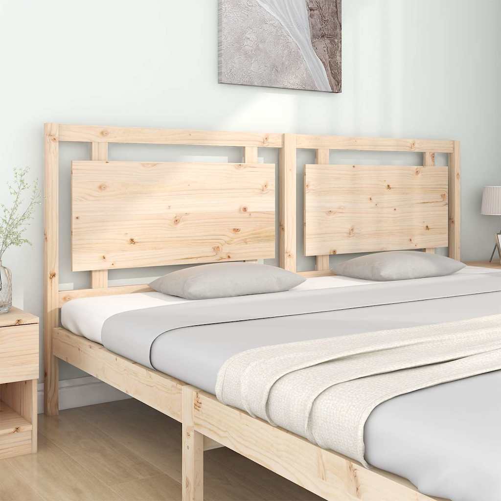 vidaXL Bed Headboard | Natural Wood | Solid Pine Wood | 205.5 x 4 x 100 cm 3