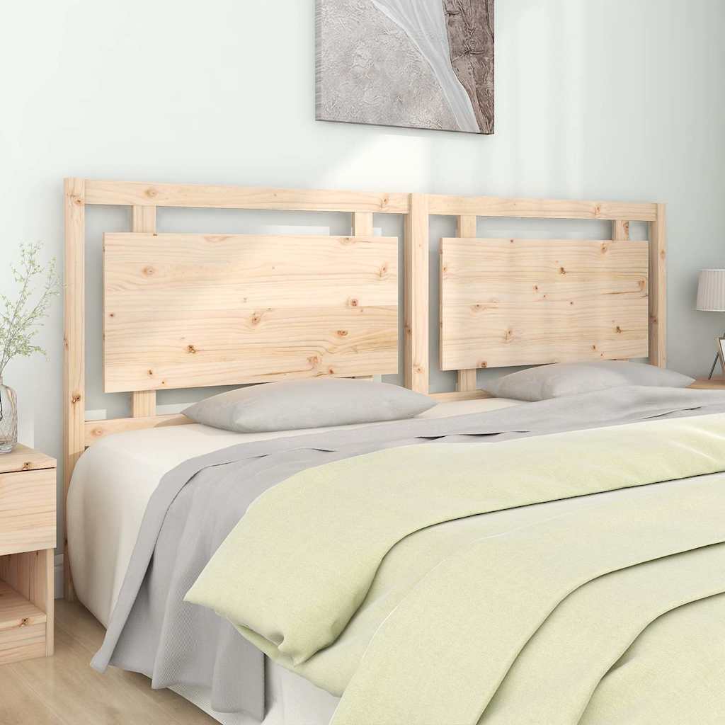 vidaXL Bed Headboard | Natural Wood | Solid Pine Wood | 205.5 x 4 x 100 cm 1