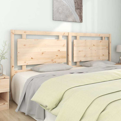 vidaXL Bed Headboard | Natural Wood | Solid Pine Wood | 205.5 x 4 x 100 cm 1