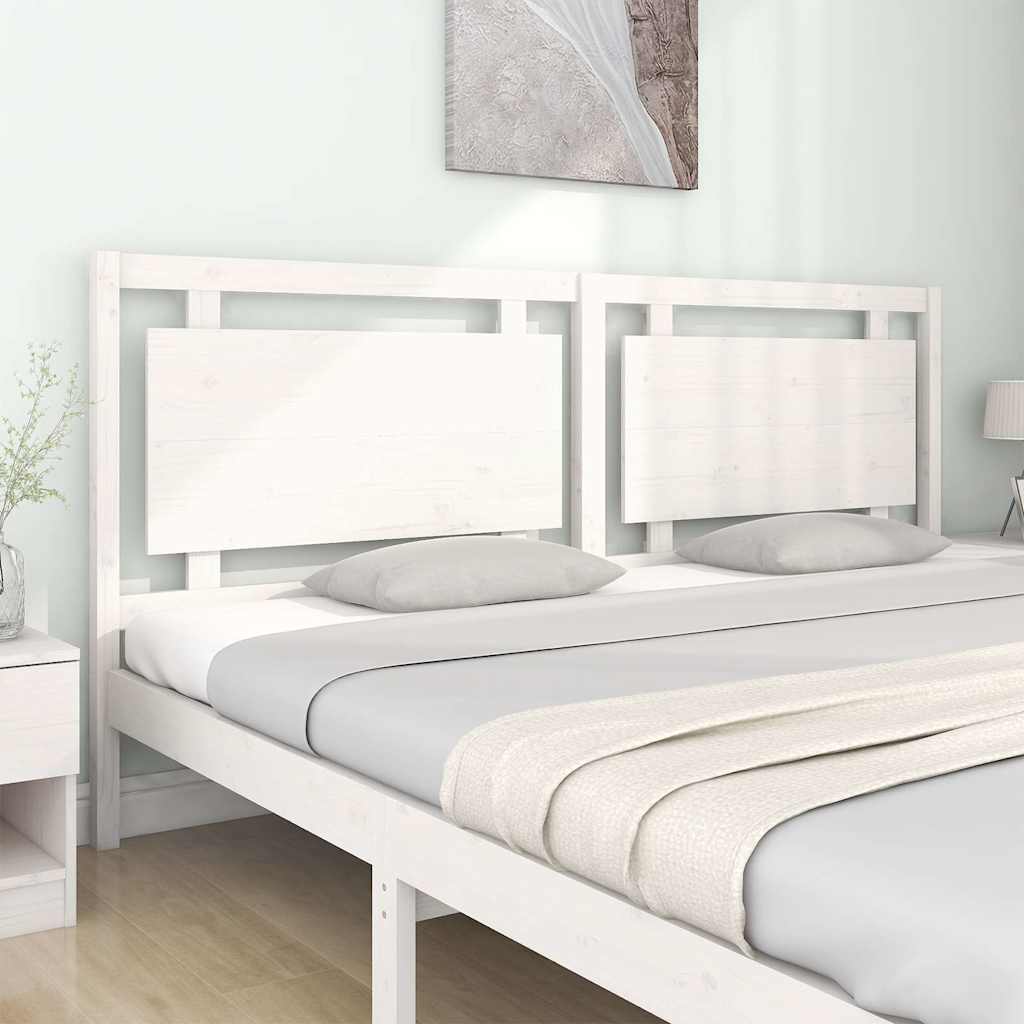 vidaXL Bed Headboard | White | Solid pine wood | Large | Durable | Bed Headboard 3