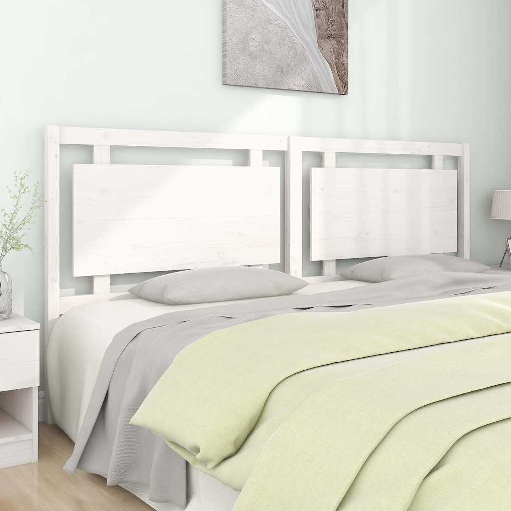 vidaXL Bed Headboard | White | Solid pine wood | Large | Durable | Bed Headboard 1