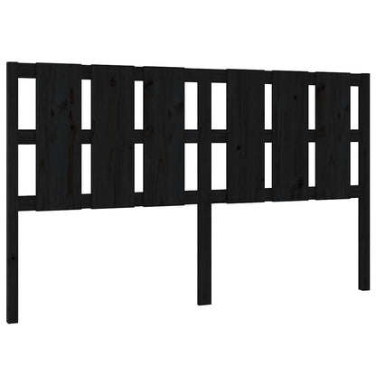 vidaXL Bed Headboard | Black | Solid Pine Wood | Standard Headboard 2