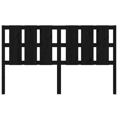 vidaXL Bed Headboard | Black | Solid Pine Wood | Standard Headboard 4