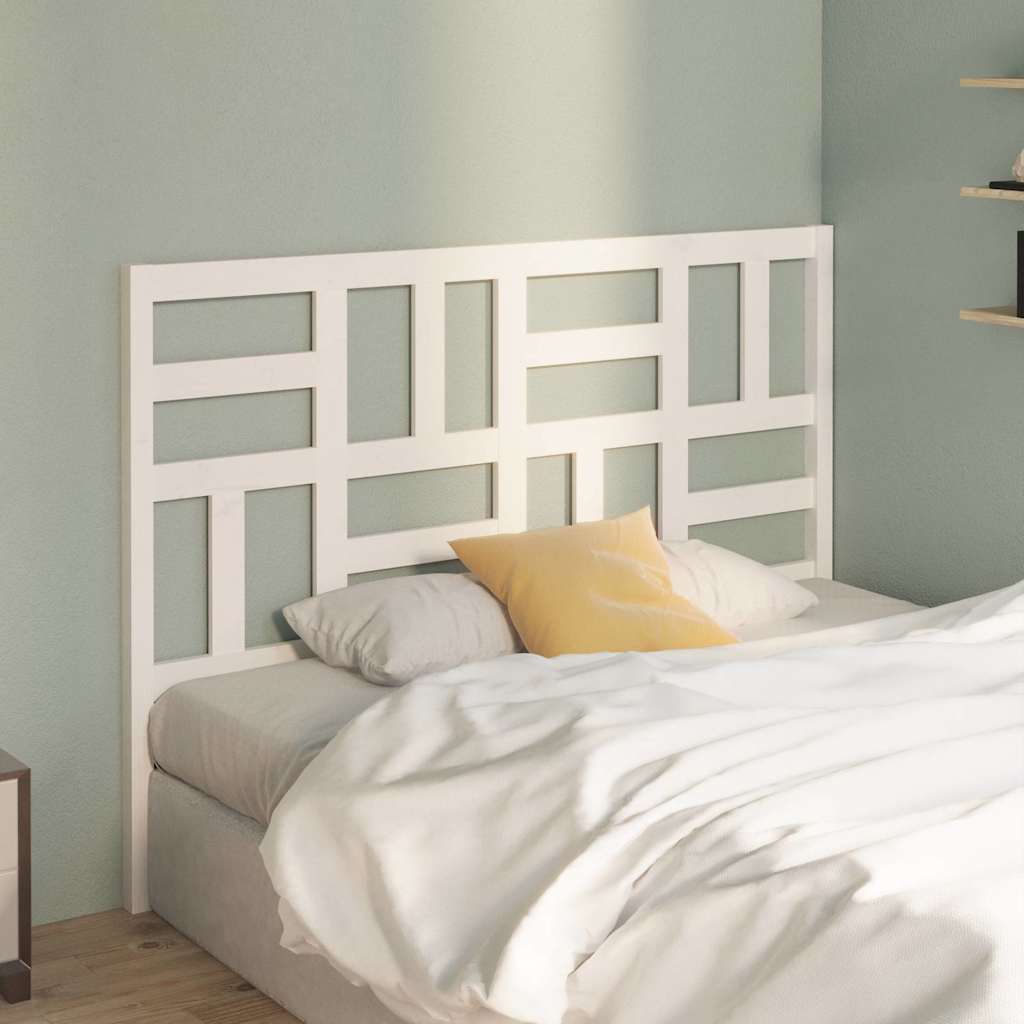 818201 vidaXL Bed Headboard White 166x4x104 cm Solid Wood Pine 3