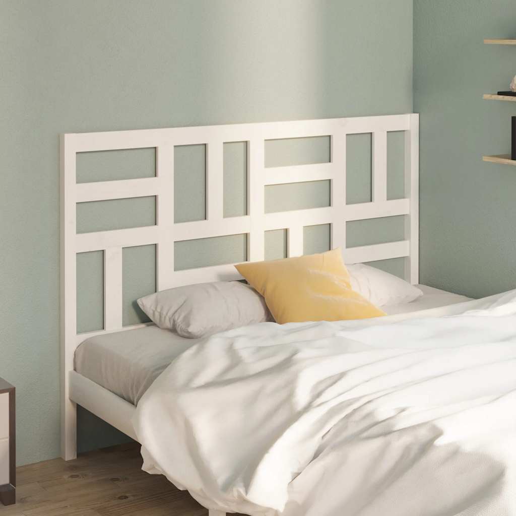 818201 vidaXL Bed Headboard White 166x4x104 cm Solid Wood Pine 1