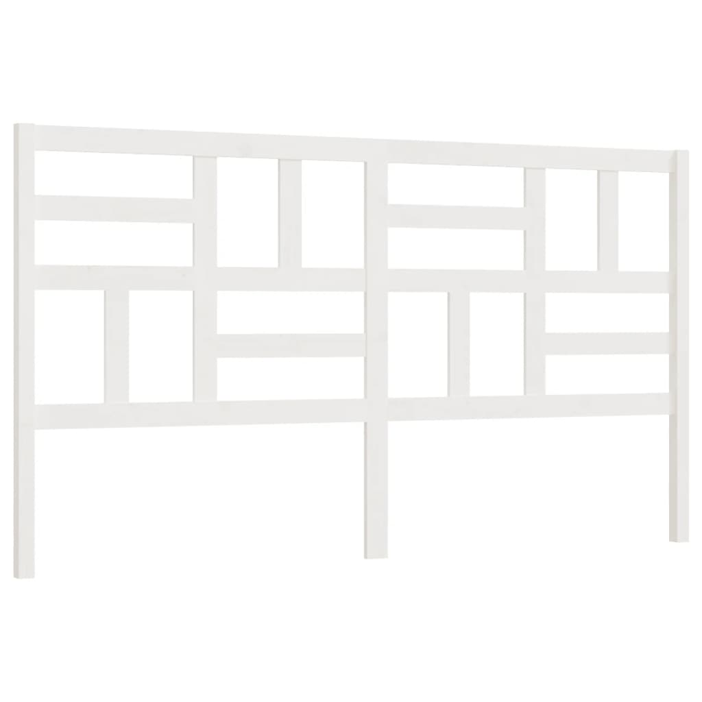 818206 vidaXL Bed Headboard White 186x4x104 cm Solid Wood Pine 2