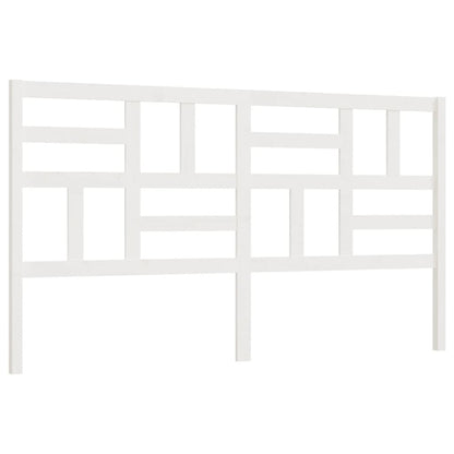 818206 vidaXL Bed Headboard White 186x4x104 cm Solid Wood Pine 2