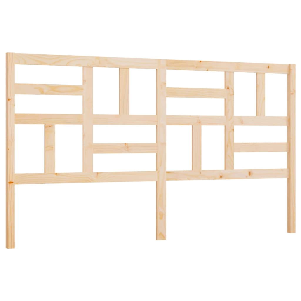 818210 vidaXL Bed Headboard 206x4x104 cm Solid Wood Pine 2