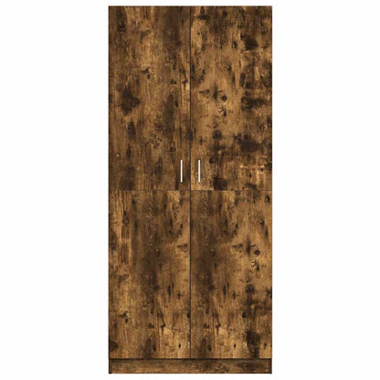 vidaXL Wardrobe Smoked Oak 80x50x180 cm Engineered Wood 5