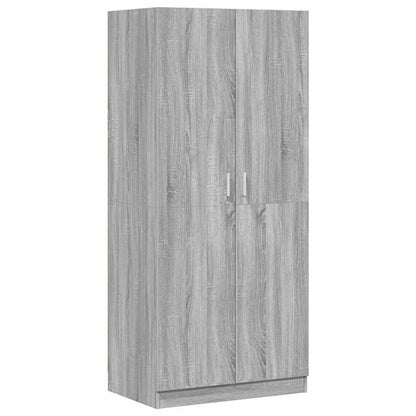 vidaXL Wardrobe Grey Sonoma 80x50x180 cm Engineered Wood 2