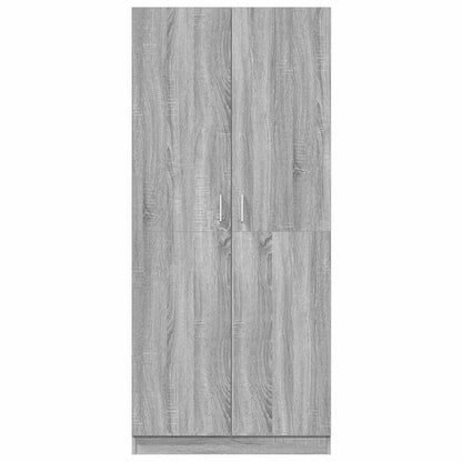 vidaXL Wardrobe Grey Sonoma 80x50x180 cm Engineered Wood 6