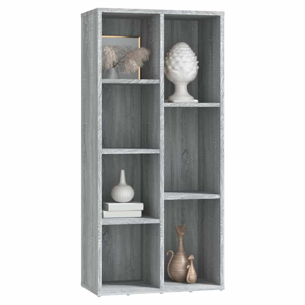 vidaXL Book Cabinet Grey Sonoma 50x25x106 cm 4