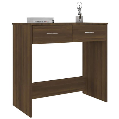 vidaXL Desk Brown Oak 80x40x75 cm Engineered Wood 3