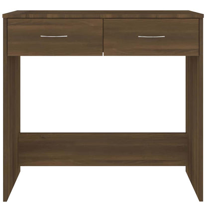 vidaXL Desk Brown Oak 80x40x75 cm Engineered Wood 4