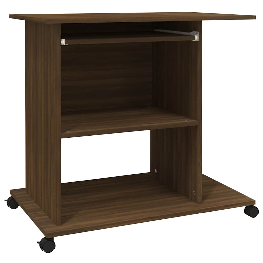 Computer Desk 80x50x75 cm Engineered Wood Brown oak
