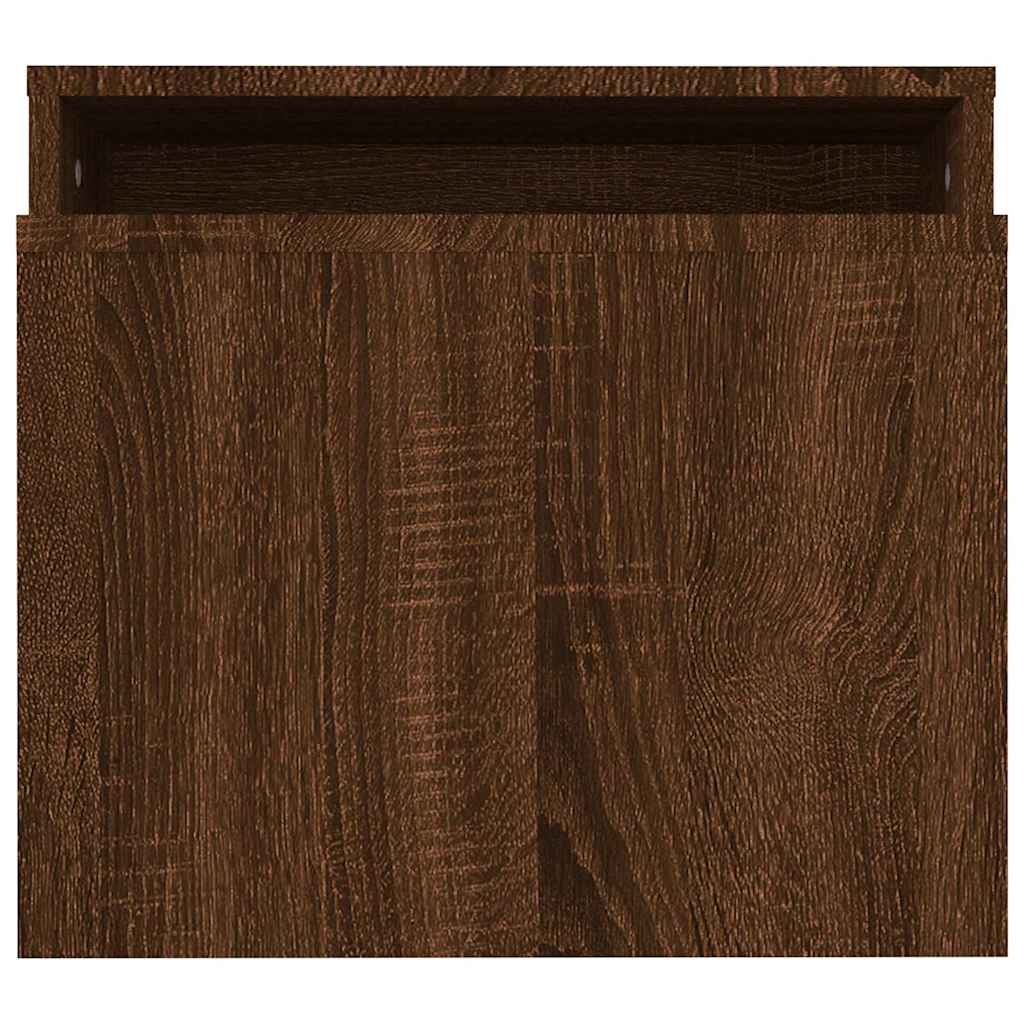 vidaXL Coffee Table Set Brown Oak 100x48x40 cm Engineered Wood 5