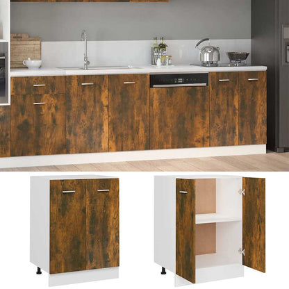 vidaXL Bottom Cabinet Lyon Smoked Oak 60x46x81.5 cm Engineered Wood 3