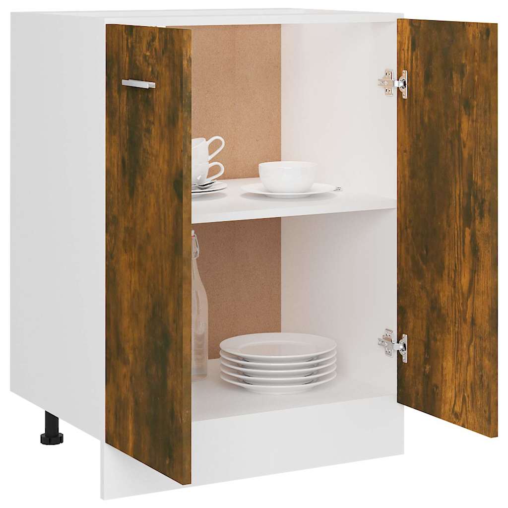 vidaXL Bottom Cabinet Lyon Smoked Oak 60x46x81.5 cm Engineered Wood 4