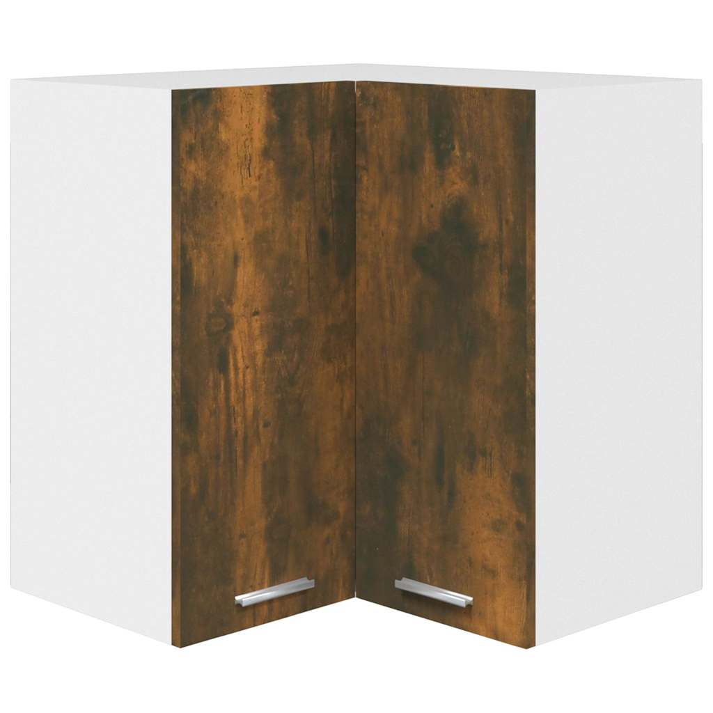 vidaXL Hanging Corner Cabinet Lyon Smoked Oak 57x57x60 cm Engineered Wood 2