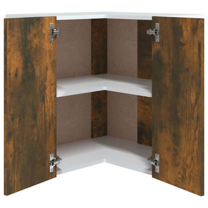 vidaXL Hanging Corner Cabinet Lyon Smoked Oak 57x57x60 cm Engineered Wood 6