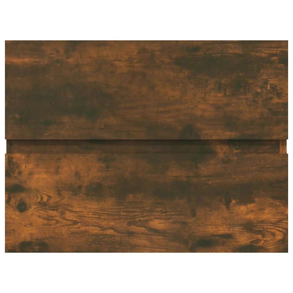 vidaXL Sink Cabinet Smoked Oak 60x38.5x45 cm Engineered Wood 3