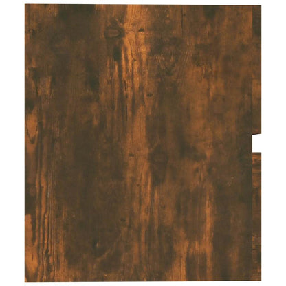 vidaXL Sink Cabinet Smoked Oak 60x38.5x45 cm Engineered Wood 5
