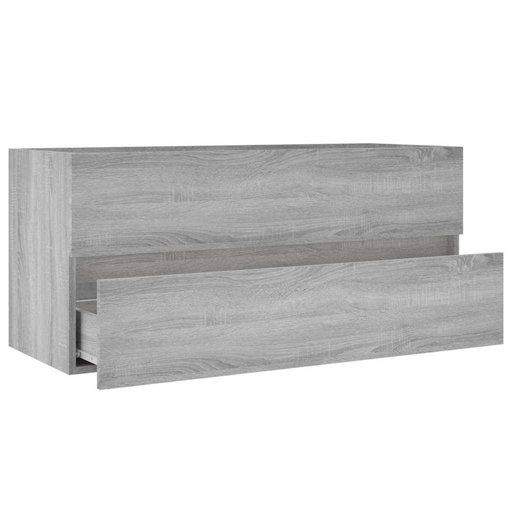 vidaXL Sink Cabinet Grey Sonoma 100x38.5x45 cm Engineered Wood 4
