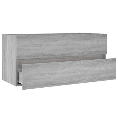 vidaXL Sink Cabinet Grey Sonoma 100x38.5x45 cm Engineered Wood 4