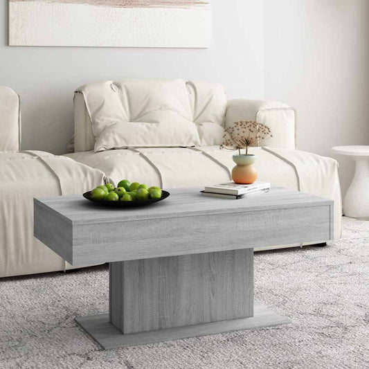 vidaXL Coffee Table Grey Sonoma 96x50x45 cm Engineered Wood 1