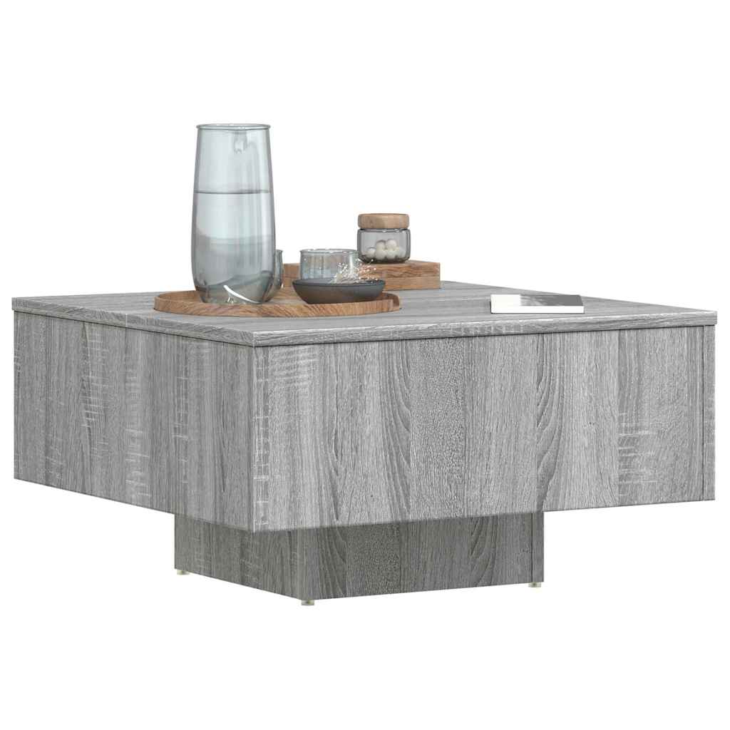 vidaXL Coffee Table Grey Sonoma 60x60x31.5 cm Engineered Wood 4
