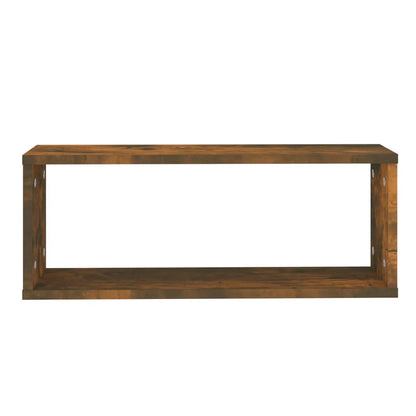 vidaXL Wall Cube Shelves 6 pcs Smoked Oak 60x15x23 cm Engineered Wood 4