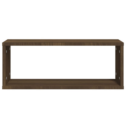 vidaXL Wall Cube Shelves 6 pcs Brown Oak 60x15x23 cm Engineered Wood 5