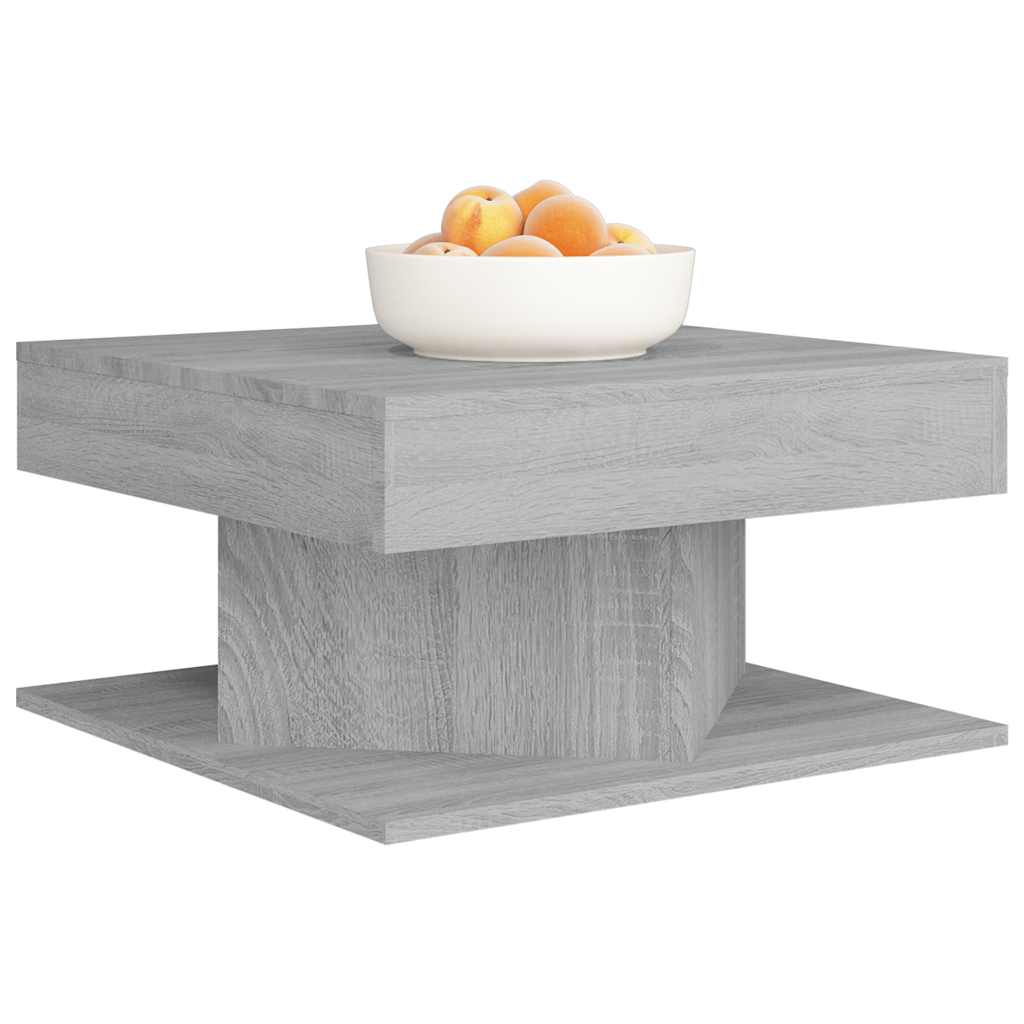vidaXL Coffee Table Grey Sonoma 57x57x30 cm Engineered Wood 3