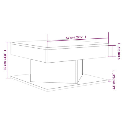 vidaXL Coffee Table Grey Sonoma 57x57x30 cm Engineered Wood 5