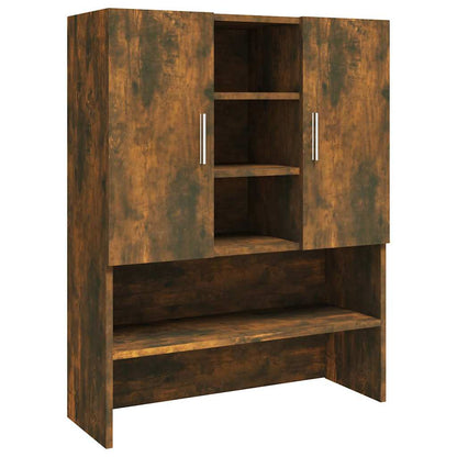 vidaXL Washing Machine Cabinet Smoked Oak 70.5x25.5x90 cm 2