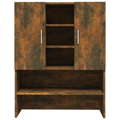 vidaXL Washing Machine Cabinet Smoked Oak 70.5x25.5x90 cm 6