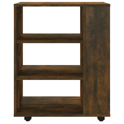 vidaXL Rolling Cabinet Smoked Oak 60x35x75 cm Engineered Wood 6