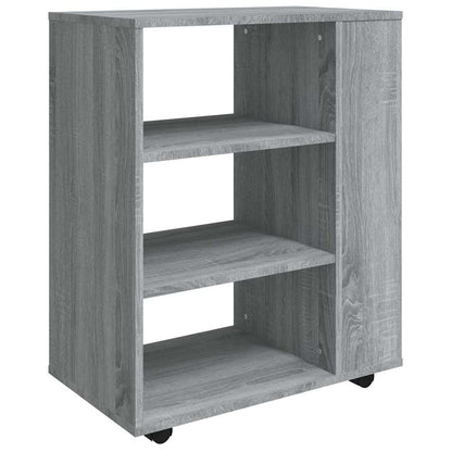 vidaXL Rolling Cabinet Grey Sonoma 60x35x75 cm Engineered Wood 2