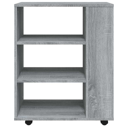 vidaXL Rolling Cabinet Grey Sonoma 60x35x75 cm Engineered Wood 6