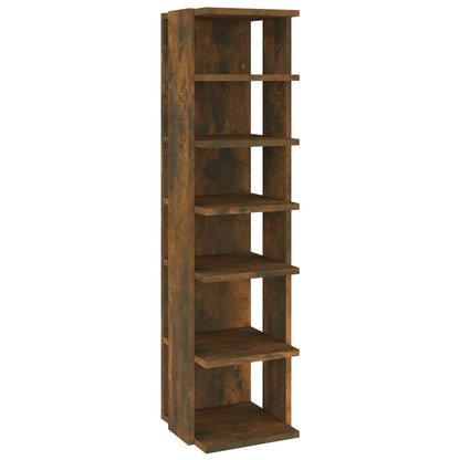 vidaXL Shoe Rack Smoked Oak 27.5x27x102 cm Engineered Wood 2