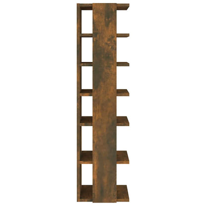 vidaXL Shoe Rack Smoked Oak 27.5x27x102 cm Engineered Wood 4