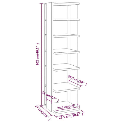 vidaXL Shoe Rack Smoked Oak 27.5x27x102 cm Engineered Wood 6